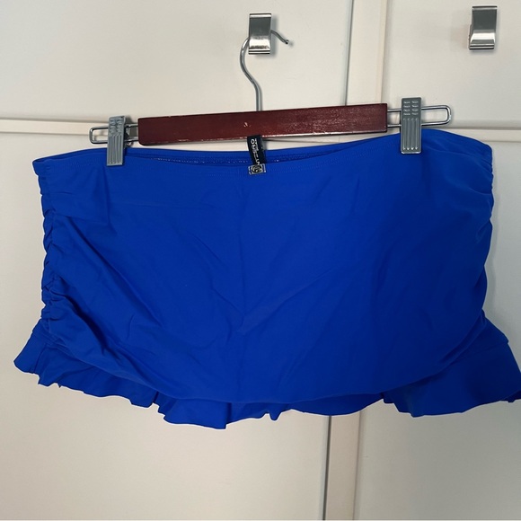 Profile By Gottex Cobalt Blue Tankini And Point Zero Bikini Skirt Bottoms - Picture 10 of 16